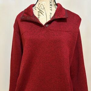 Eddie Bauer Women’s Burgundy Knit Sweatshirt Pullover. XL. Preowned.